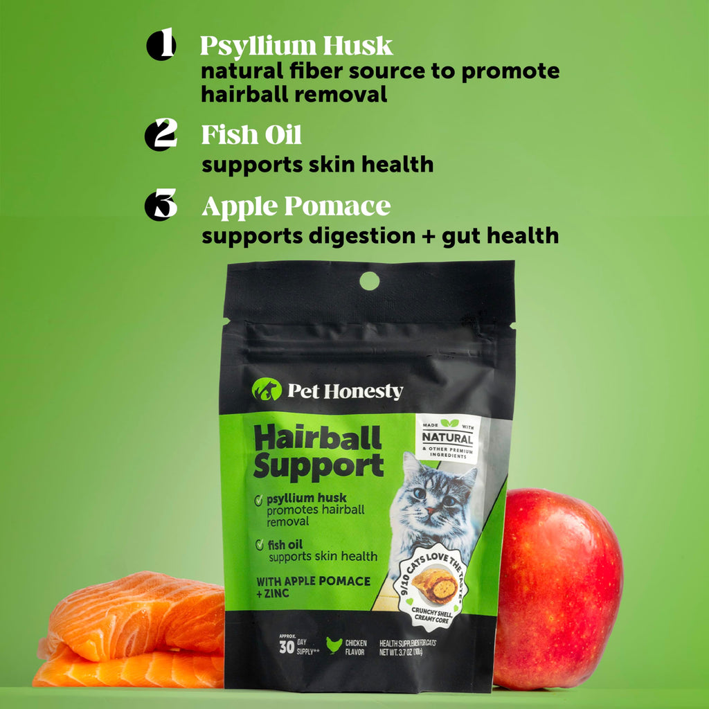 Pet Honesty Vet Backed Cat Hairball Remedy Chews, Chicken, 90-Day Supply