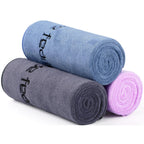 Wuwahold Microfiber Gym Towels Bigger Size Super Soft for Exercise Fitness, Sports, Workout, 380-GSM 15-Inch x 31-Inch Quick-Drying Towels (3 Pack, Grey+Blue+Purple)