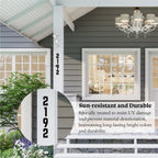 10 Inch Self Adhesive House Numbers, Acrylic Modern House Address Numbers and Letters, Black Adhesive Mailbox Door Number Letters for Office Hotel Apartments Outside (P)