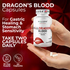 Dragon’s Blood Capsules 1000mg, Croton Lechleri Extract (Sangre de Drago, Sangre de Grado) Natural Digestion Support, Skin Healing, Ulcers, Stomach Sensitivity, Scarring, Antioxidant Support, 60 Count
