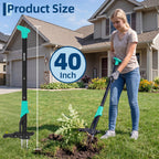 Garvee 40" Long Handle Stand Up Weed Puller - 4-Claw with Ejector Gardening Hand Weeding Tool Easy-Eject Easily Remove Weeds Without Bending, Pulling, or Kneeling.