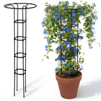 ElaraBerry 2 Pcs 63 Inch Garden Obelisk Trellis for Climbing Plants Outdoor, Mushroom Top Flower Trellis Rustproof Metal Tomato Trellises for Potted Plants Rose Climbing Vine Tomato Cucumber Grape