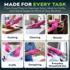 Fuchsia Hot Pink Nitrile Disposable Gloves - 50 Count - 3 Mil Nitrile Gloves Medium - Powder and Latex Free Rubber Gloves - Surgical Medical Exam Gloves - Food Safe Cooking Gloves