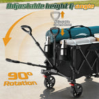 Wagons Carts Foldable,Collapsible Wagon with Wheels,450LBS Heavy Duty Beach Wagon Cart,Lightweight Portable Folding Utility Wagon Cart with Cup Holders for Camping, Garden, Sports, Grocery pcs