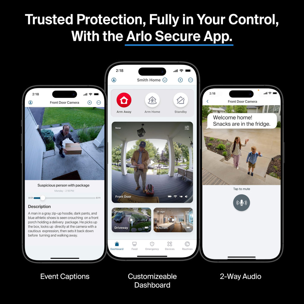 Arlo Video Doorbell HD | 2nd Gen | Wireless/Wired Option, 2-Way Audio, Night Vision, Head to Toe Video View, Integrated Siren | Live Stream | Real Time Notifications |180 Deg Wide View, White