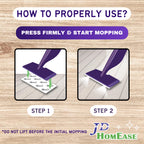 JD HOMEASE 48 Pack Premium Microfiber Replacement Pads for Swiffer WetJet - Super Absorbent, Lint-Free, Durable-11"x5.5", Perfect Fit Swiffer WetJet Mop - Safe on Hardwood, Tile, Vinyl