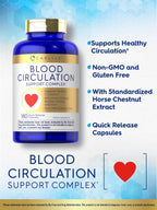 Carlyle Blood Circulation Supplement | 180 Capsules | Supports Healthy Circulation | Non-GMO, Gluten Free