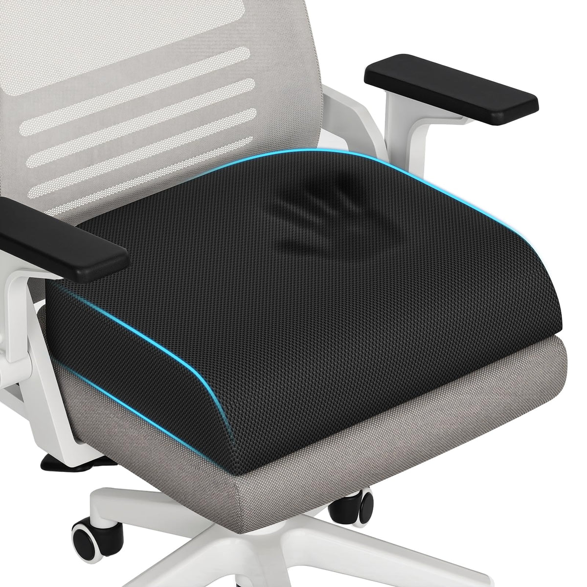 TranquilRelax 3-Inch Memory Foam Seat Cushion for Office Chair, Large