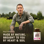 HEART & SOIL – 100% Grass Fed & Finished Beef Brain Supplement from Regenerative Cattle – for Cognitive Function & Memory – 3000mg Focus Supplement with Beef Organs – Glass Bottle – 180 Capsules