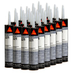 Sika Sikaflex-221 - Aluminum Gray - Multi-Purpose Polyurethane sealant/Adhesive - Creates Permanent Elastic Seal - Sandable/paintable - Non-Corrosive - 10.1 fl. Oz (Pack of 24)