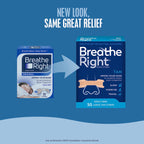 Breathe Right Nasal Strips, Extra Strength Tan Nose Strips, Drug-Free Nasal Congestion Relief for Better Breathing, Help Relieve Snoring, Caused by Colds & Allergies, Deviated Septum, 30ct