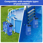 50LB 500D PVC Swimming Pool Ladder Weights- 2 Pack Sand Fillable Universal Sand Bags Step Anchors,Waterproof Sand Bags with Heavy-Duty Handle for Pool Ladder Steps
