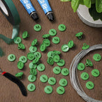 WILLBOND Plant Anchor Kit, 80 Pcs Vine Anchors 5 Pack Silicone Adhesive Sealant Garden Tie Tape Metal Wire Wire Cutters for Spring Trellis Vine and Stucco Brick Wall Climbing Plants Supplies(Green)