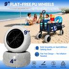 X800 Heavy Duty Beach Wagon with Flat-Free 9x4 PU Wheels