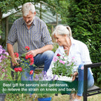 JAOTREL Garden Kneeler and Seat, Foldable Garden Stool 400lbs Heavy Duty Garden Tools Protects Knees and Back, Women and Men Seniors Gardener,Large 19.7"x10"x18.5"