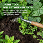 Haliaeetus Scuffle Hoe, 16.8'' Stirrup Hoe for Weeding in Raised Bed