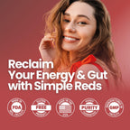 Layer Origin Simple Reds - Organic Red Polyphenols Whole Fruit Powder | Only Real Red Whole Fruits & Zero-fillers | 30 Servings