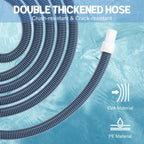 BEWAVE Pool Vacuum Hose, Above/In Ground Manual Heavy Duty Swimming Pool Hose with Swivel Cuff, 1-1/2 In x 30 Ft