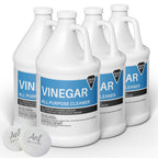 (4 Gallons) - Distilled White Cleaning Vinegar 6% Acidity - Multi-Purpose Household Surface Cleaner, Safe for Laundry