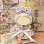 Clothes Compatible with LABUBU Doll - 4PCS Sweet Pastel Set, 17cm Doll Clothes Designer Outfit for Fairy Tales Theme, Cute Stylish Accessories for Labubu, No Doll (Cotton Candy Princess)