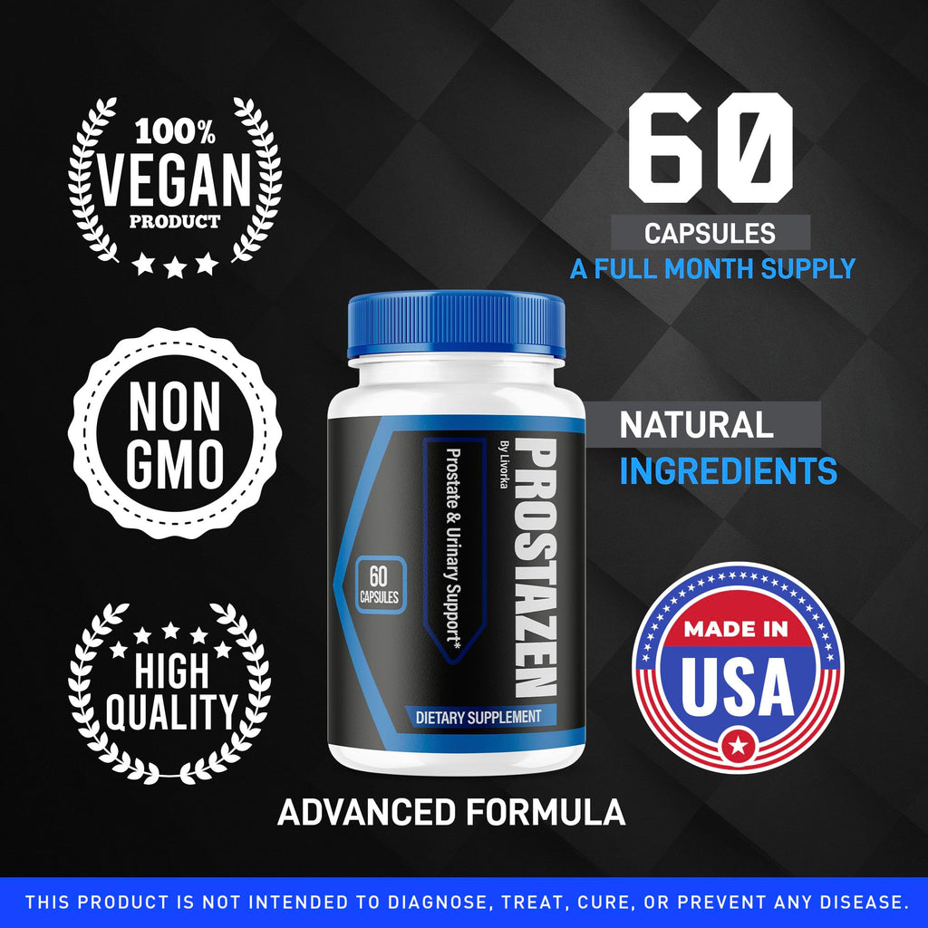 (2 Pack) Prostazen Capsules - Official Prostazen Pills Supplement for Men, All Premium Plus for Men, Advanced Support Natural Formula Prostazen Review, 120 Capsules for 2 Months