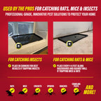 Catchmaster Rat & Mouse Glue Traps with Sticky Putty 6Pk, Large Bulk Glue Board, Rat & Mouse Traps Indoor for Home, Adhesive Plastic Tray for Snakes, Mice & Spiders, Pest Control for House & Garage