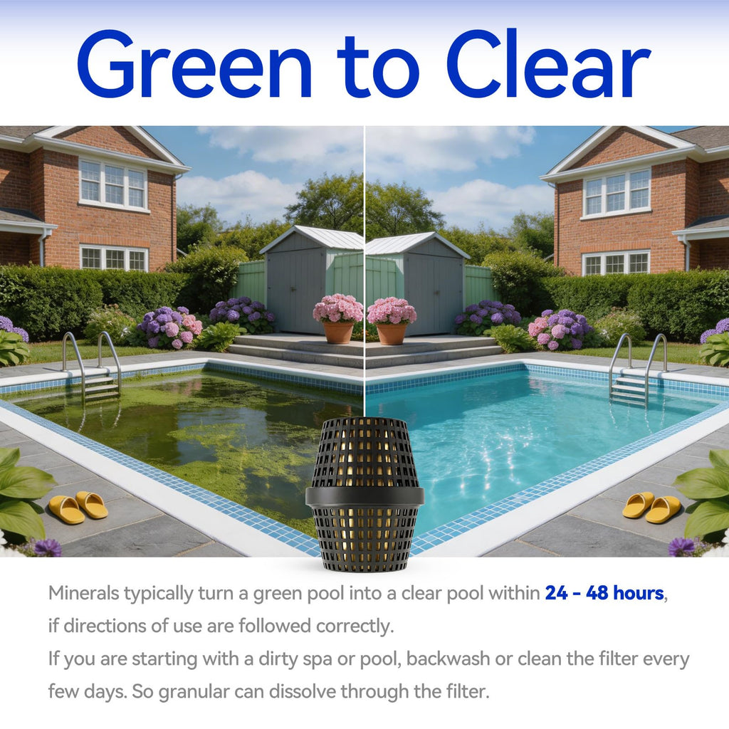 Pool Unit 20k-30k Gallons Replacement for PoolRX, Compatible with Minerals Cartridge In-Ground Pool Floaters
