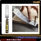 5-In-1 Multi Blades Hand Saw, 6 Inch(11T/16T) Double Edges Japanese Pull, DrywallSaw, HackSaw, Jab Saw, for Woodworking, Hard/Soft woods cutting, Metal, Blade Quick Change Mechanism.