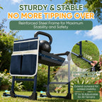 TITIUNCLE Garden Kneeler and Seat, Heavy Duty Foldable w/Soft Kneeling Pad