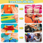 Winblo Toddler Busy Board - Montessori Toys for Toddler Boy Birthday Gift, Educational Learning Sensory Busy Book for Toddlers Boys, Airplane Car Travel Activities Toy for Toddlers