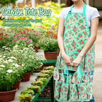 Garden Tools Set, JUMPHIGH 10 PCS Heavy Duty Gardening Tools Includes Hand Trowel Rake Weeder Pruner, Gardening Gifts for Women, Garden Kit with Tote Bag, Apron, Gloves, Kneeling Pad