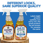 EcoDecors Loveable 24 oz Spray Bottle Teak Oil and Loveable Protection 16 oz Teak Sealer For Outdoor Furniture