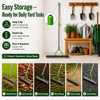 Heavy Duty Thatch Rake for Lawns - 13” Deep-Clean Dethatching Rake for Dead Grass & Moss Removal, Dual-Sided Manual Dethatcher and Scarifier Tool, 65" Long Metal Handle for Garden Yard Lawn Care