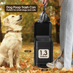 CEROELDA Small Trash Can with Lid-1.3 Gal-Dog Poop Trash Can Outside-Black