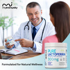 Lactoferrin 300mg Delayed Release Capsules - MyImmunity Premium Immune Support Supplement with Iron Absorption - Freeze Dried, Non-GMO, Gluten Free, Vegetarian - 60 Count (2 Month Supply)