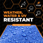 Better Blue Poly Tarp 12' x 16' (12-Pack) - Multipurpose Protective Cover - Lightweight, Durable, Waterproof, Weather Proof - 5 Mil Thick Polyethylene - by Xpose Safety