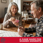 All7s Deluxe Canasta Game Set for Adults & Seniors, Jumbo Index Large Print Cards, Rotating Tray, Scorepad, Classic Playing Card Game, Gift for Families & Grandma