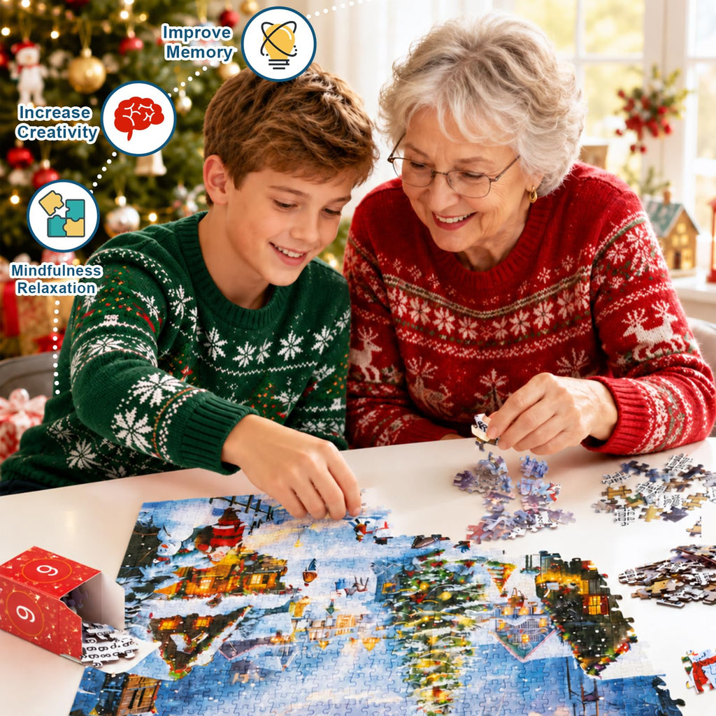 Puzzle Advent Calendar 2026 – 24 Days Christmas Countdown Jigsaw Puzzle