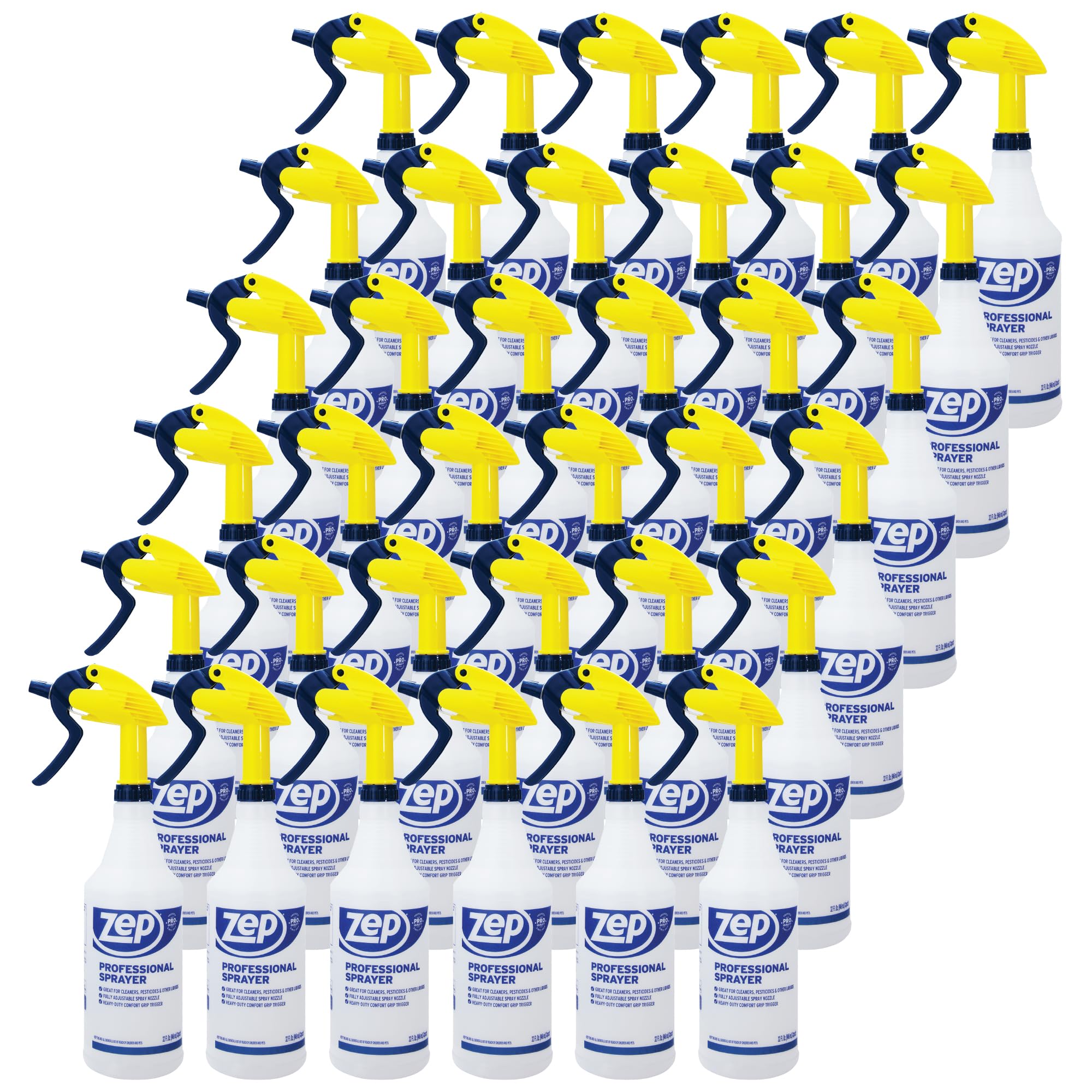 Zep Professional Sprayer Bottle - 32 oz (Case of 36) - HDPRO36 - Versatile Adjustable Nozzle, With A Fine Mist or Powerful Spray; Refillable For Diluted Concentrate