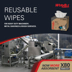 WypAll PowerClean X80 Heavy Duty Cloths, Brag Box, 152 Towels (41044)
