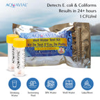 AquaVial Water Testing Kit 2 Pack - E Coli and Coliform Test for Drinking, Pool, Pond, Lake, Well Quality - Bacteria Tester