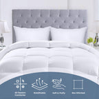 Utopia Bedding Duvet Insert, Comforters Queen Size 88 x 88 Inches, White