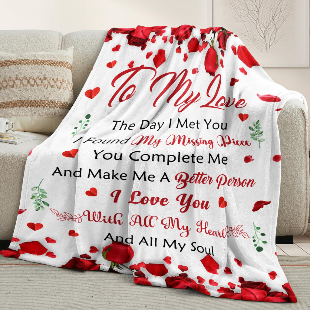 Lavua Anniversary Romantic Gifts for Wife or Girlfriend, to My Love Blanket
