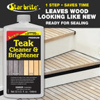 Star Brite Teak Cleaner & Brightener, Restore Weathered Wood, 32oz (094932)