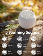 Babelio Pocket Mini Portable White Noise Machine for Travel, 15 Sounds