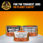 Gorilla Tape Tough & Wide, White Tape, 2.88" x 25 yd (Pack of 1) - Heavy Duty and Weather Resistant for Indoor or Outdoor