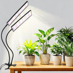 TONYFUL LED Grow Light 20W, 240 LEDs Full Spectrum Clip Plant Growing Lamp with White Red LEDs for Indoor Plants, Indoor Plants Growing Lamps,10 Dimmable Levels, Auto ON & Off with 3/9/12H Timer