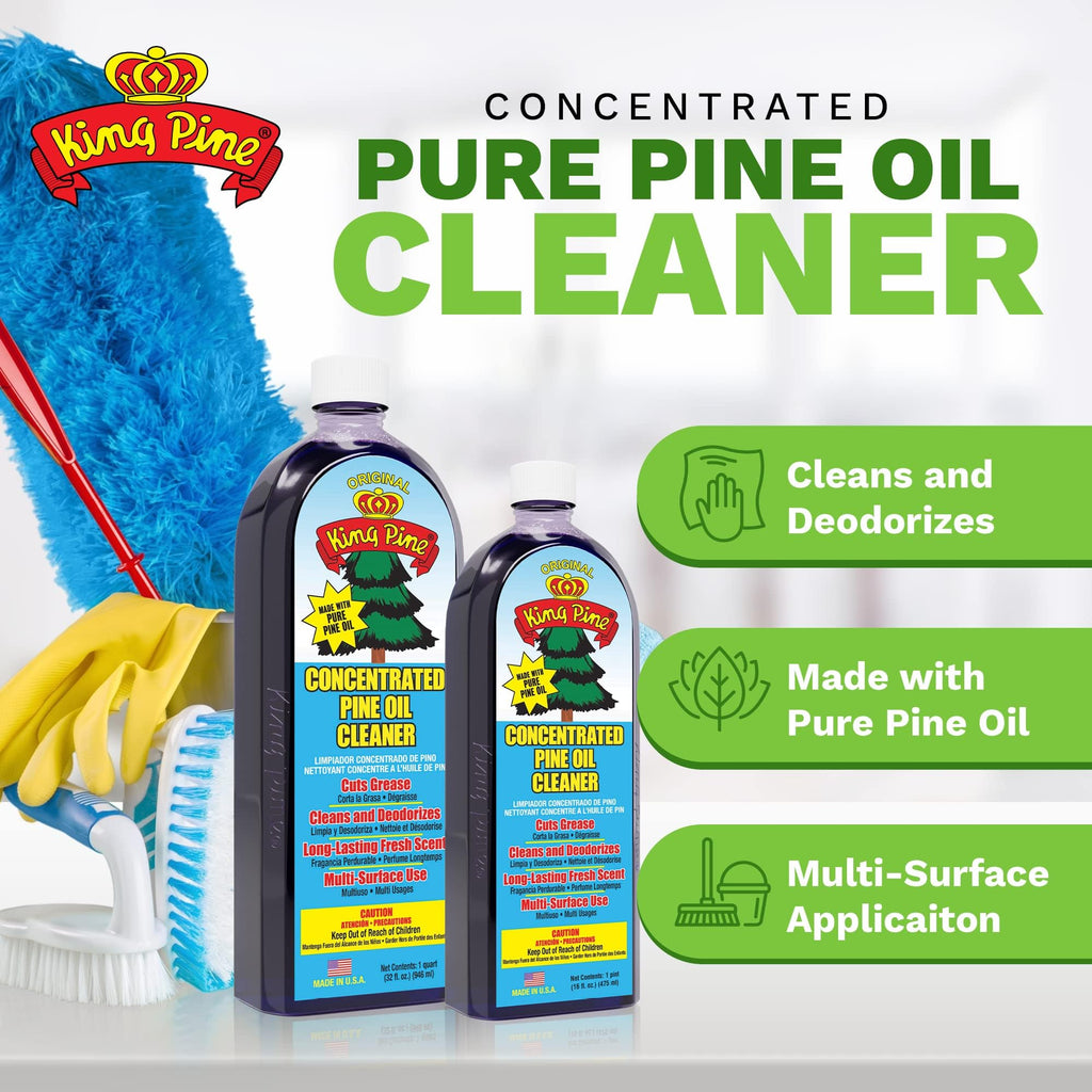 King Pine Concentrated Pine Oil Multi-Surface Cleaner Industrial Strength, Original Black, 20 Fl Oz