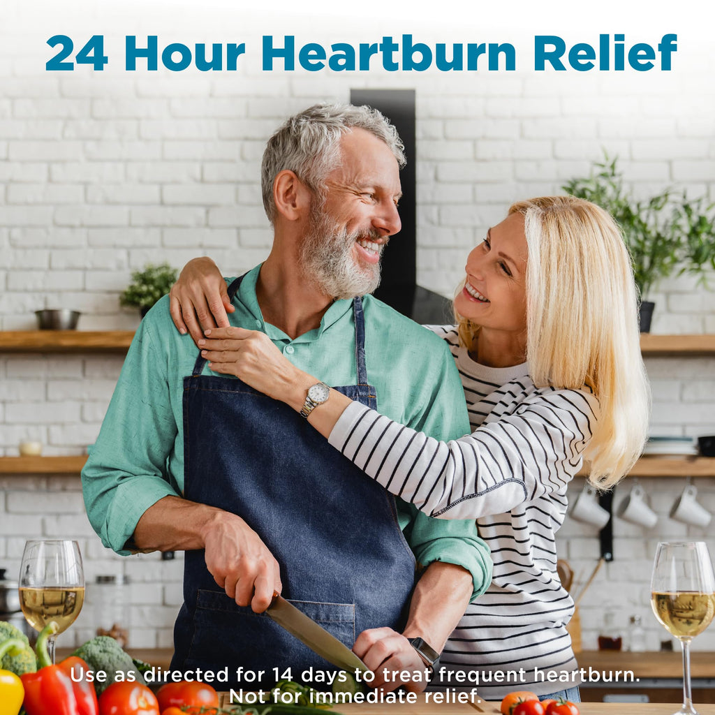 Amazon Basic Care Esomeprazole Magnesium Delayed-Release Capsules 20 mg, Acid Reducer, Treats Frequent Heartburn, Cool Mint Flavor, 24 Hour Heartburn Medicine, 14 Count