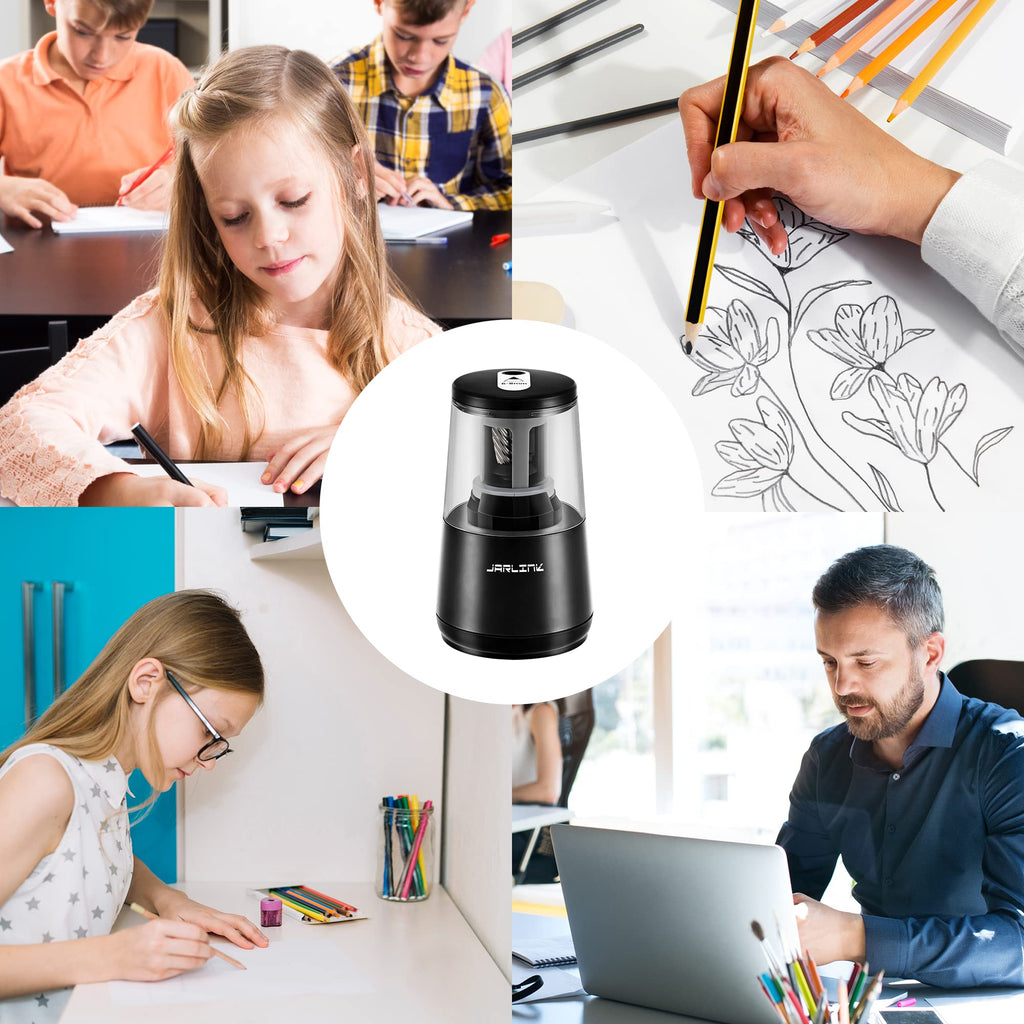 JARLINK Electric Pencil Sharpener, Heavy Duty Helical Blade, Auto Stop